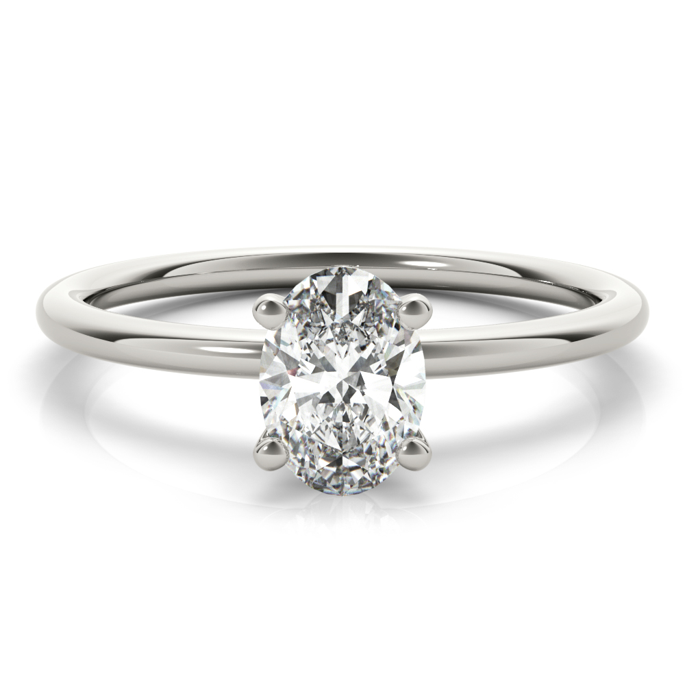 Oval solitaire engagement ring OV85164